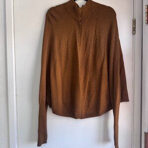 Rich brown Tarnish drop sleeve sweater, One Size, Thump holes